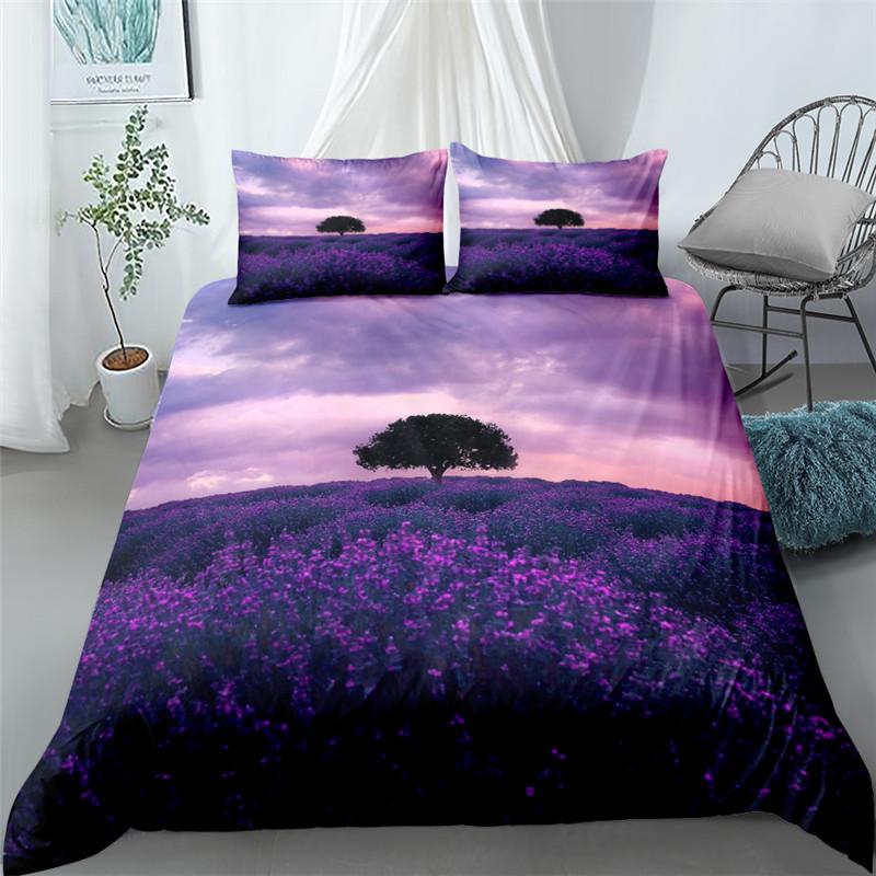 3d Sunset Landscape Scenery Bedding Set King Queen Double Full Twin Single Size Bed Linen Set