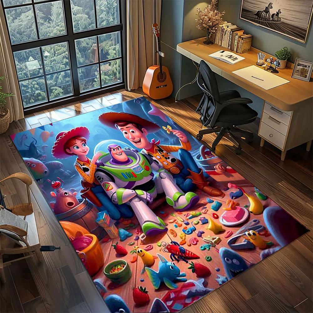 Toy Story: All Hands On Deck! Rug Carpet Large Area Rug Non Slip Washable Floor Mat Gamer Room Bedroom Home Decor