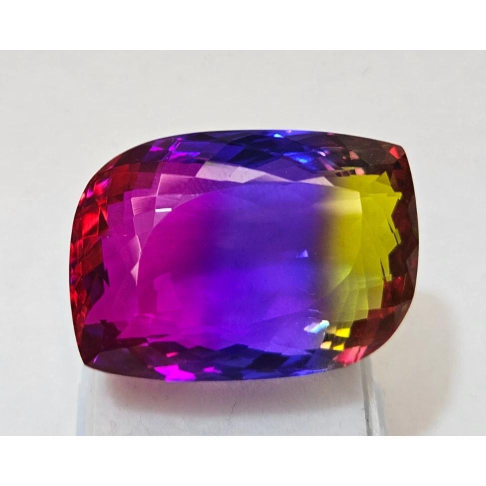 Beautiful Ametrine Bi-Color Natural Fancy Cut 85-86 Ct Certified Loose Gemstone