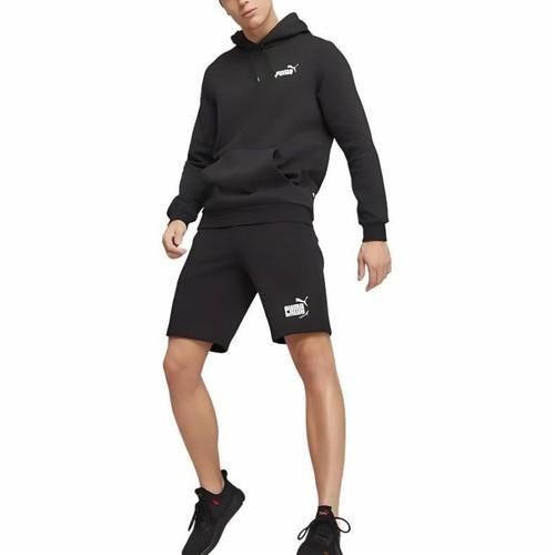 Puma Simple Brand Logo Letter Comfortable and Warm Sweatshirt Unisex Black