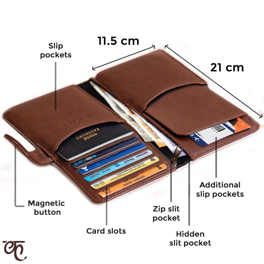 Portefeuille pour Femme | Portefeuille Passeport en Cuir Végan pour Femmes | Long Portefeuille Bifold pour Femmes Portefeuille, Cadeaux d'Anniversaire pour Femmes