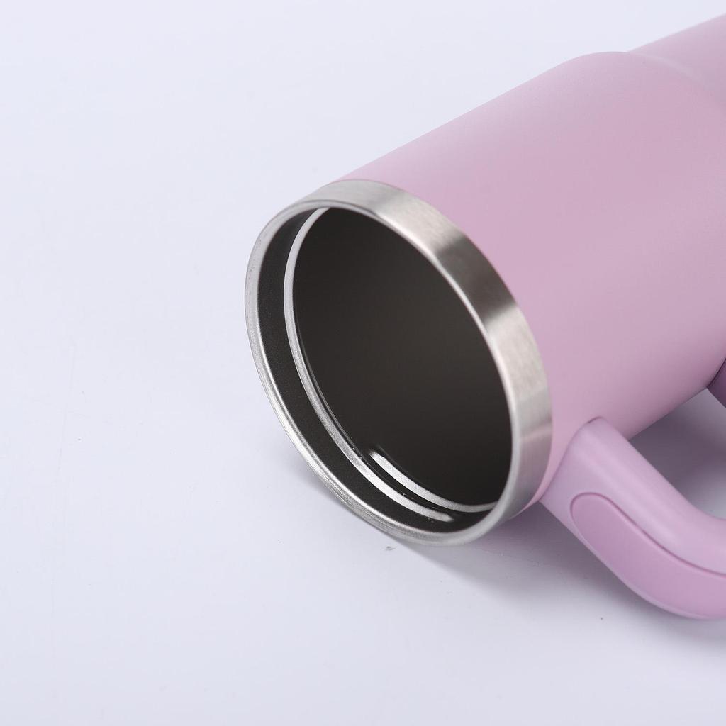 14-20oz Edelstahl-Thermosbecher mit Griff und Strohhalm