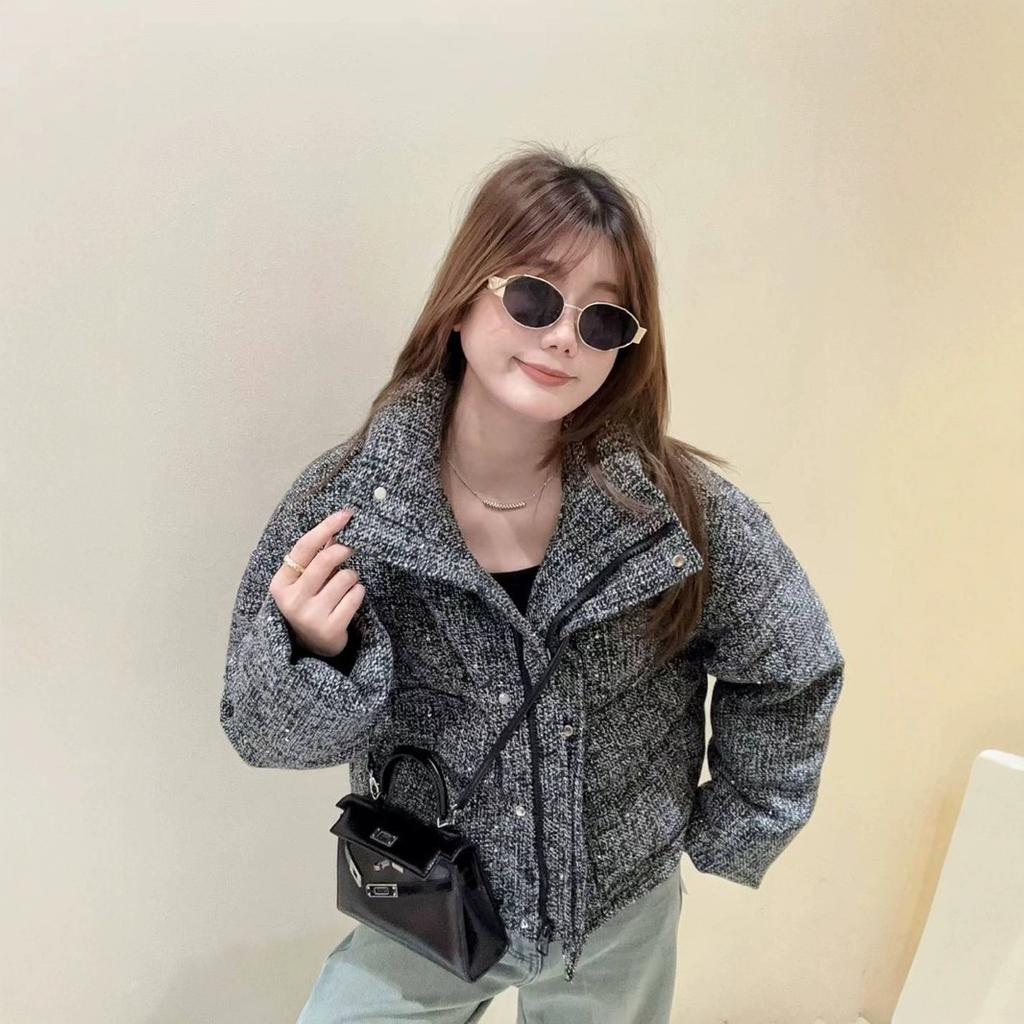 Winter new white duck down premium light luxury small fragrant short down jacket women's thickened warm jacket