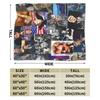 Rock Star Johnny Hallyday Flannel Blanket  Soft Warm Throw Blanket for Couch Bed Airplane Travel Funny Bedspread Sofa Bed Cover