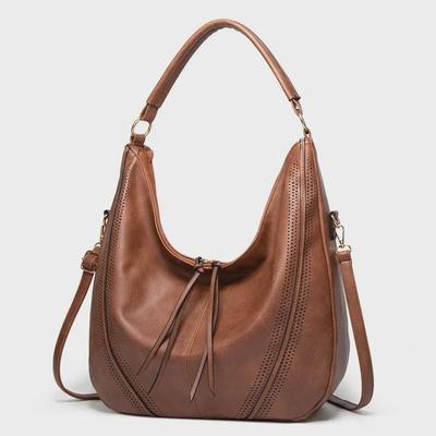Guangzhou Women's Tassel Hollow Shoulder Bag - Large, Leisure Purse