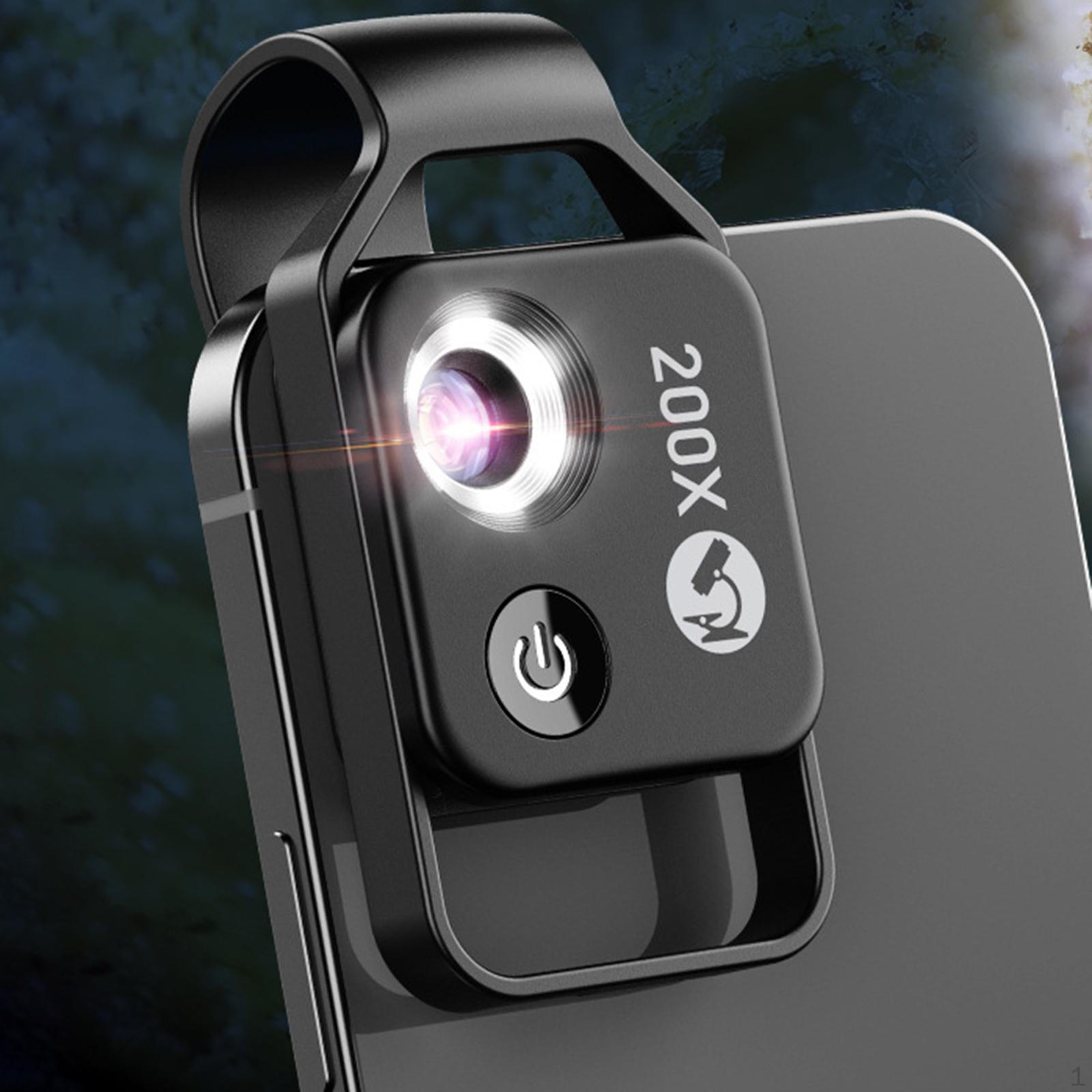 Объектив 200x Увеличение HD Оптические Телефоны с Одной Двойной Камерой чёрный