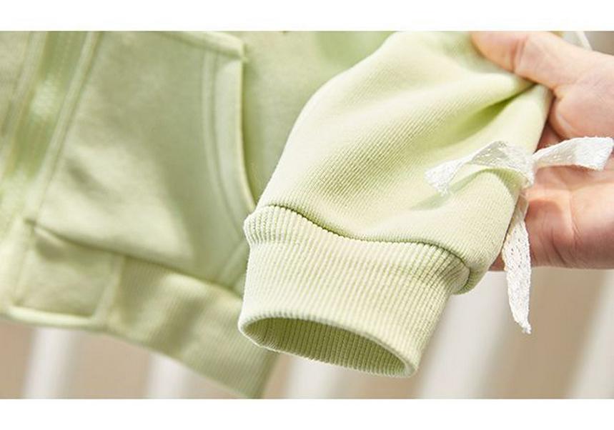 Girls' Casual Sweet Suit - Fresh Autumn Two-Piece Set, Pure Color for Small & Medium Children (2026 New Style)