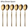 6/16/24/30Pcs Gold Tableware Stainless Steel 304 Cutlery Set Mirror Dinnerware Wedding Gift Hotel Home Dinner Party Flatware