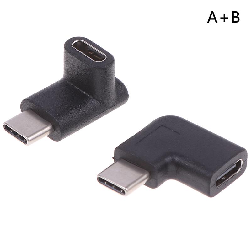 Rechtwinklig 90 Grad USB 3.1 Typ C Stecker auf Buchse USB-C Konverter Adapter