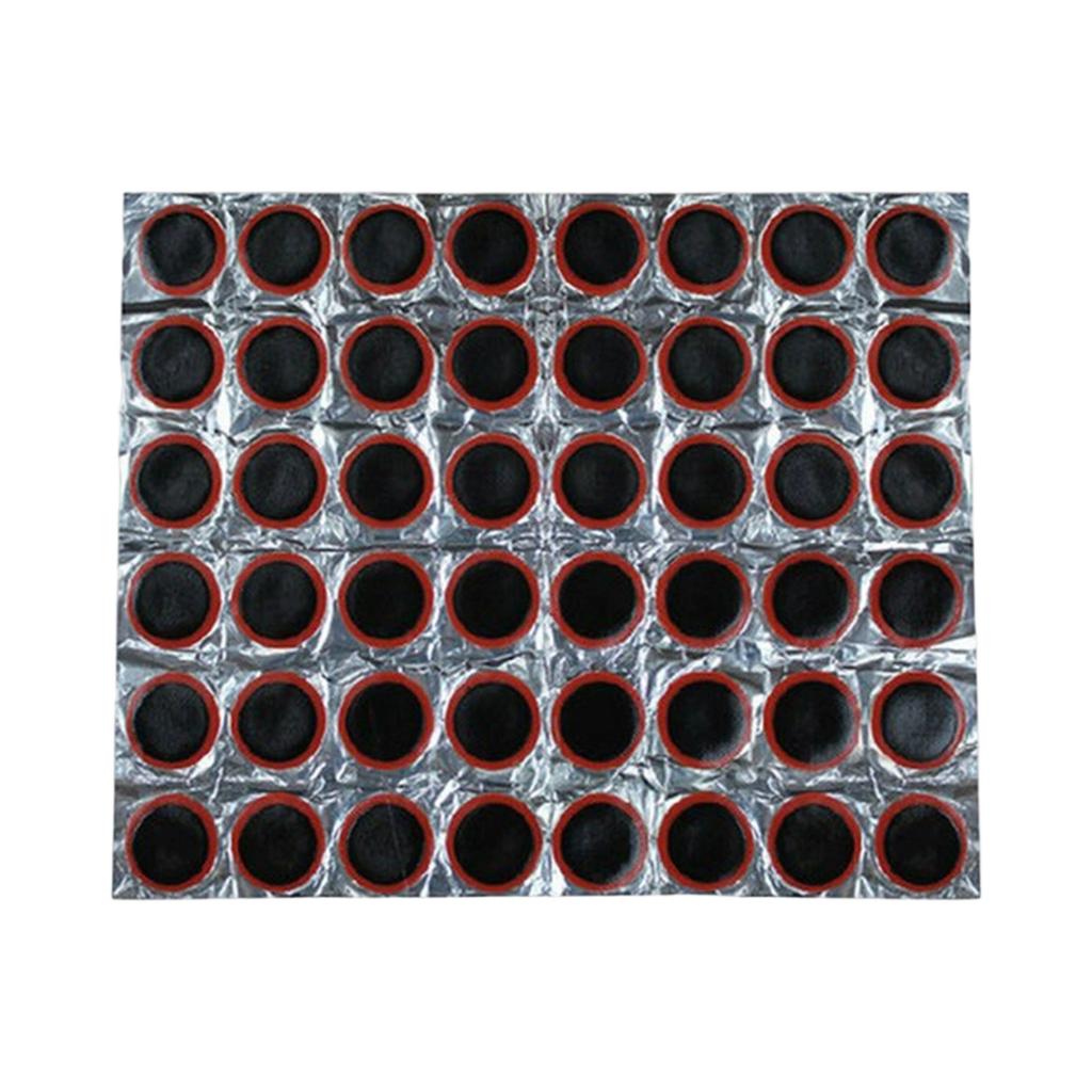 48pcs Rubber Bicycle Tire Repair Patches - No Glue Tube Patch Kit for Quick Inner Tube Repairs