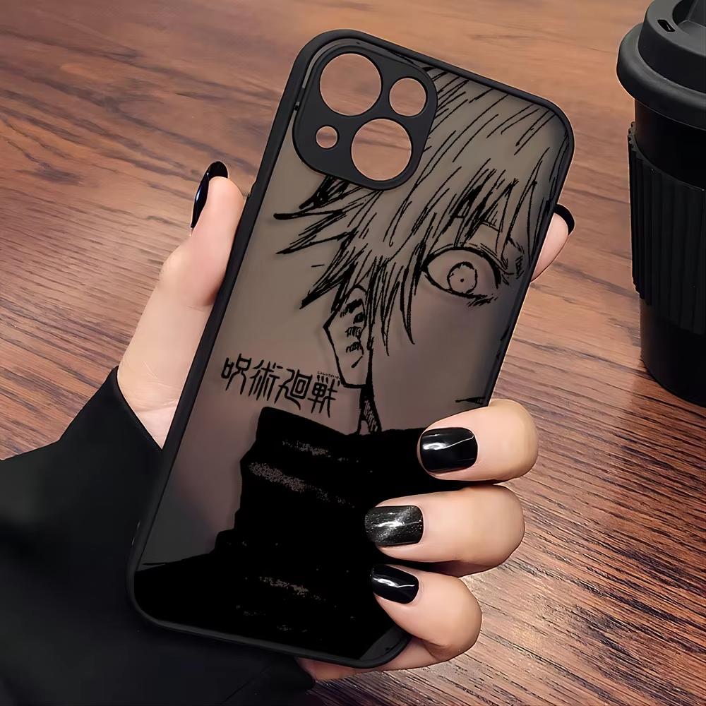 Anime Jujutsu Kaisen Phone Case For iPhone 11 12 13 14 15 16 Pro Max XR X XS Mini 8 7 Plus SE Shockproof Matte Fundas