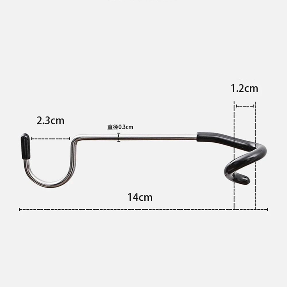 4Pcs New Stainless Steel Pole Mount Hooks Black Portable Light Stand Holder Hook Fishing Lantern Hanger Tent Pole Lamp