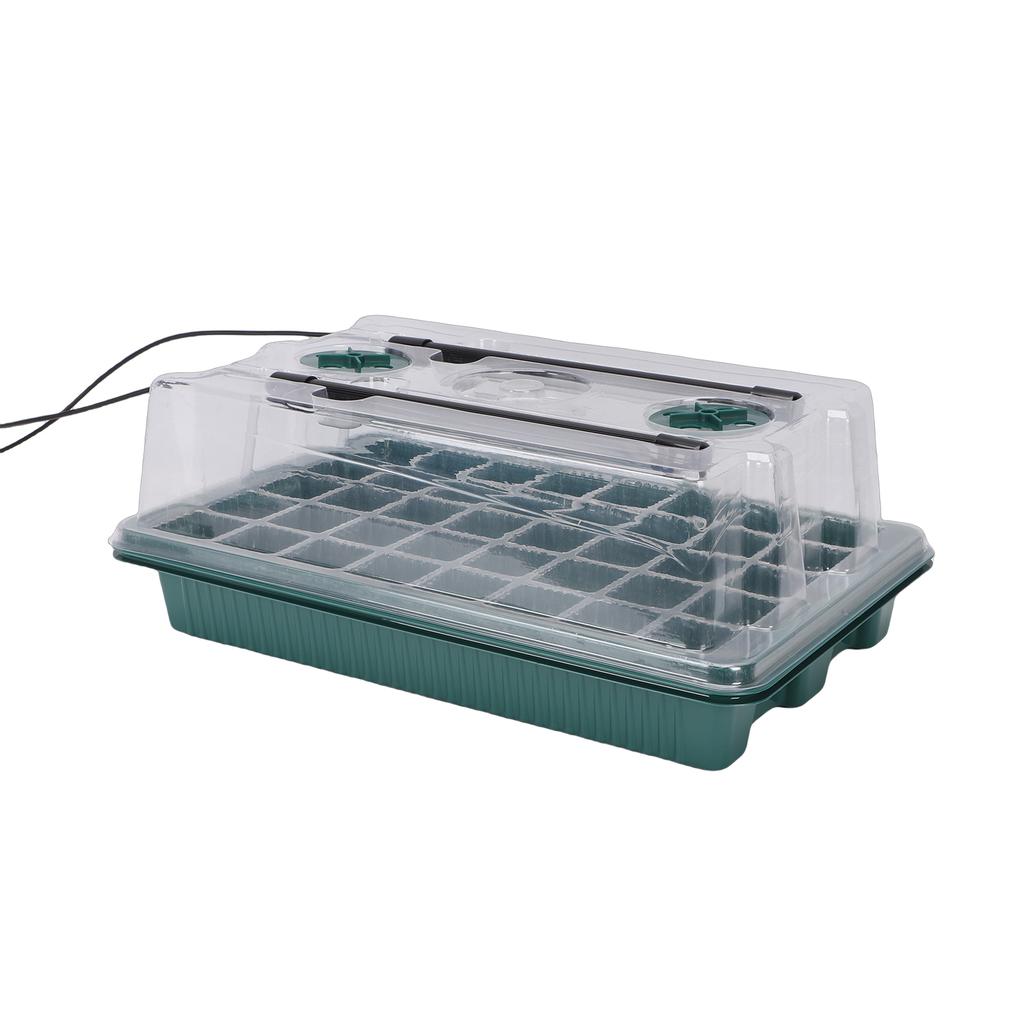 Seed Starter Tray with Grow Light 3 Light Modes 3 Timer Settings Plant Growing Kit 2 Pack 80 Cells with Adapter 1 To 4
