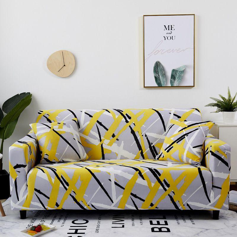 Elegant Elastic Slipcover For Sofa With Superior Fit And Wrinkle-resistant Fabric