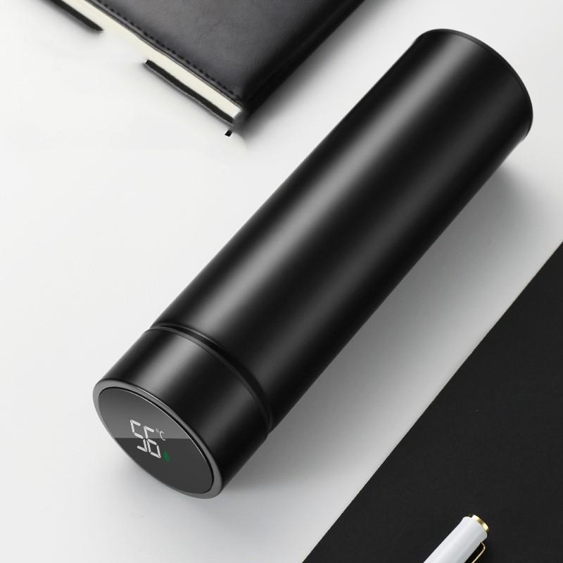 

500 мл изоляционная чашка из нержавеющей стали 304, интеллектуальное измерение температуры, чашка для воды, светодиодный дисплей температуры 500ML чёрный