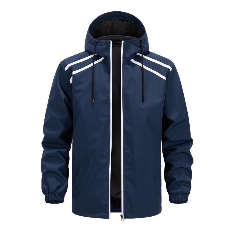 Men's Outdoor Reflective Hooded Jacket - Casual, Loose, Versatile Trendy Top