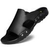Plus Size Summer Non-Slip Cowhide Roman Breathable Flip-Flop Beach Slippers (Sizes 45-52)