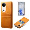 For vivo S19 5G Case Dual Card Slots PU Leather+Hard PC Phone Cover