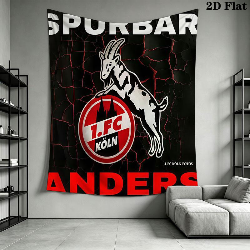 1. FC Köln Wall Hanging Printed Fabric Blanket Decorative Tapestries for Bedroom Living Room Home Decor