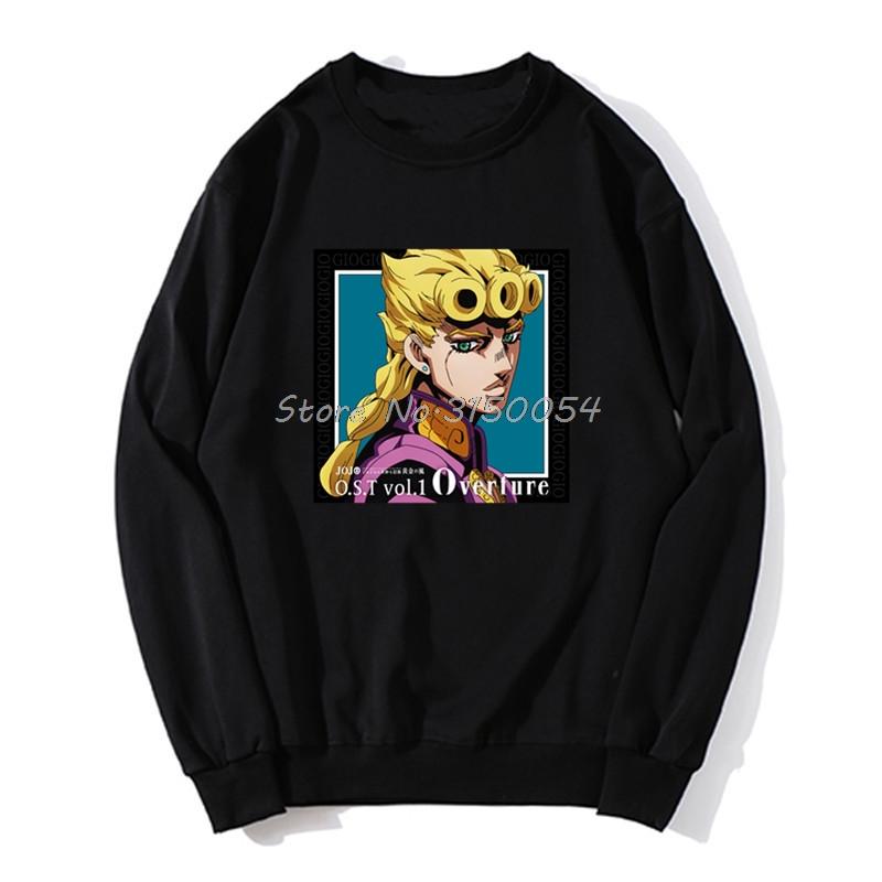 

Толстовки JoJo Bizarre Adventure Giorno Giovanna, весна-осень, пуловеры унисекс, толстовки в стиле Харадзюку, уличная одежда