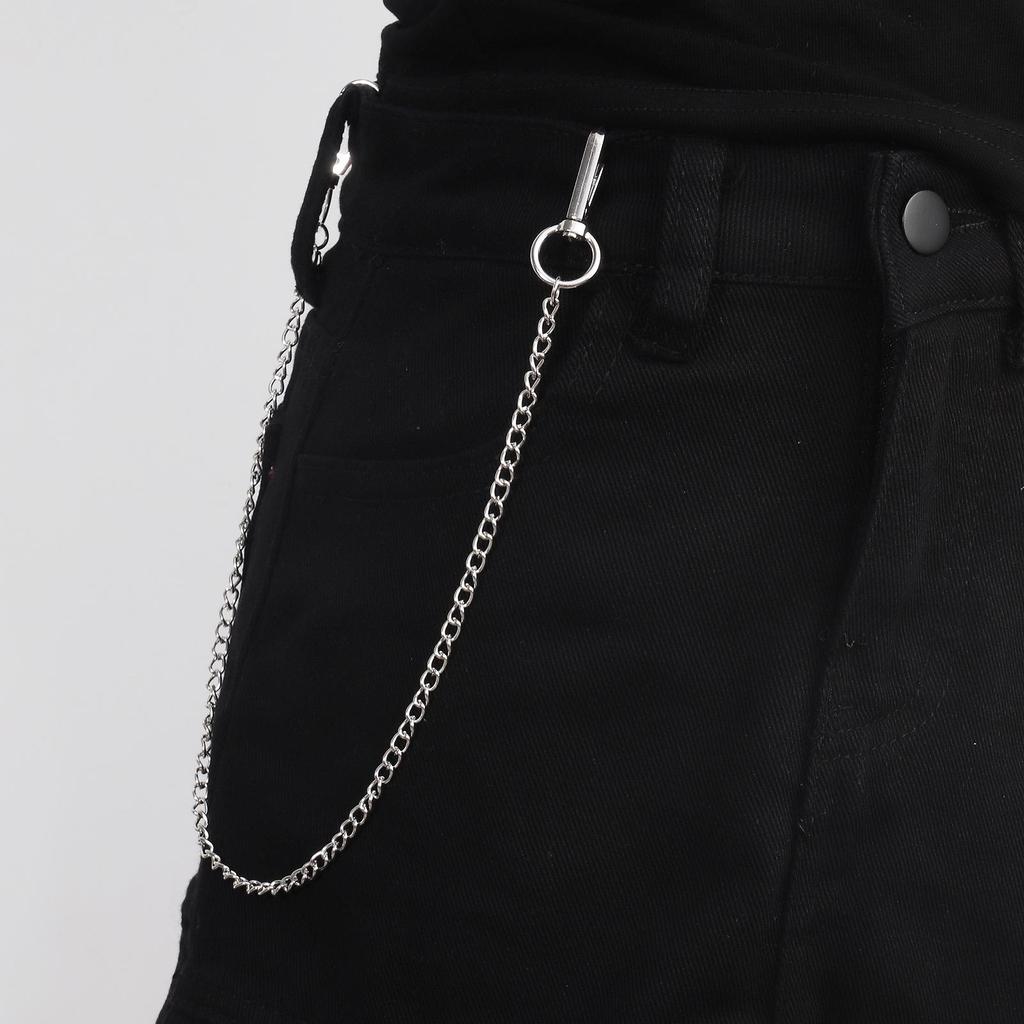 Trendy Unisex Punk Hip-Hop Jeans Waist Chain - Versatile Metal Pants Accessory