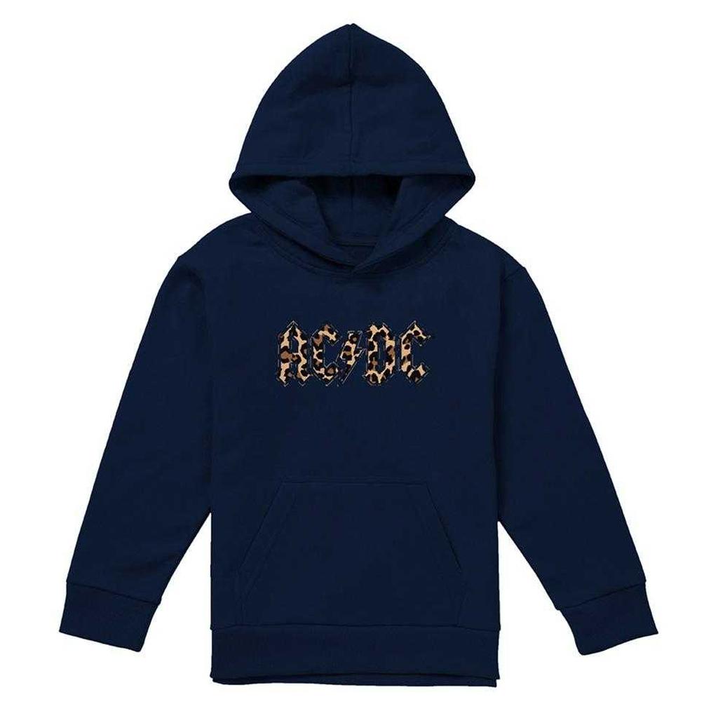AC/DC Childrens/Kids Leopard Print Pull Over Hoodie