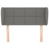 Maison Exclusive - Tête de lit avec oreilles Gris foncé 103x23x78/88 cm Tissu