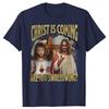 Christus kommt Schluckst du Lustige Offensive Jesus Grafik T-Shirts Herren Freizeit T-Shirt 100% Baumwolle Locker Übergroßes T-Shirt