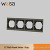 CE-Certified European Type E Socket for Germany & France, One/Two-way Switch Panel, Two-hole Design