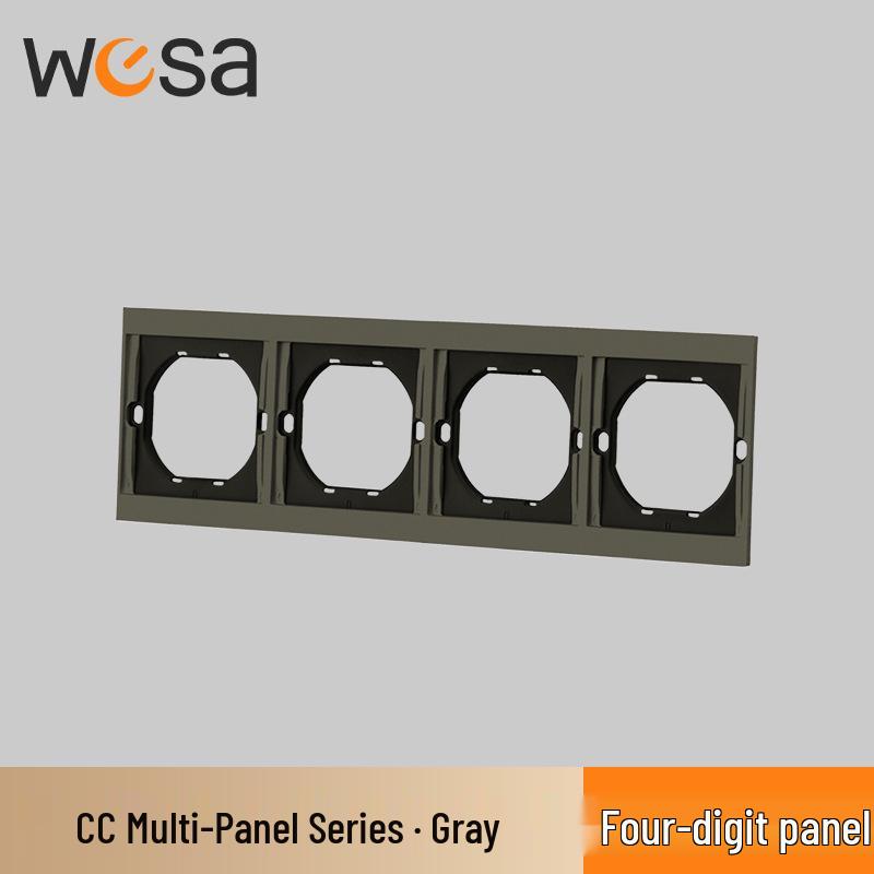 CE-Certified European Type E Socket for Germany & France, One/Two-way Switch Panel, Two-hole Design