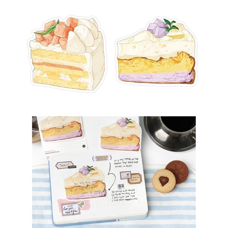 Lovely Cake Note Pad Simple Stickier Note Stickier Pad Sweet Station Series Stickier Note Memos Pad for Office Workers