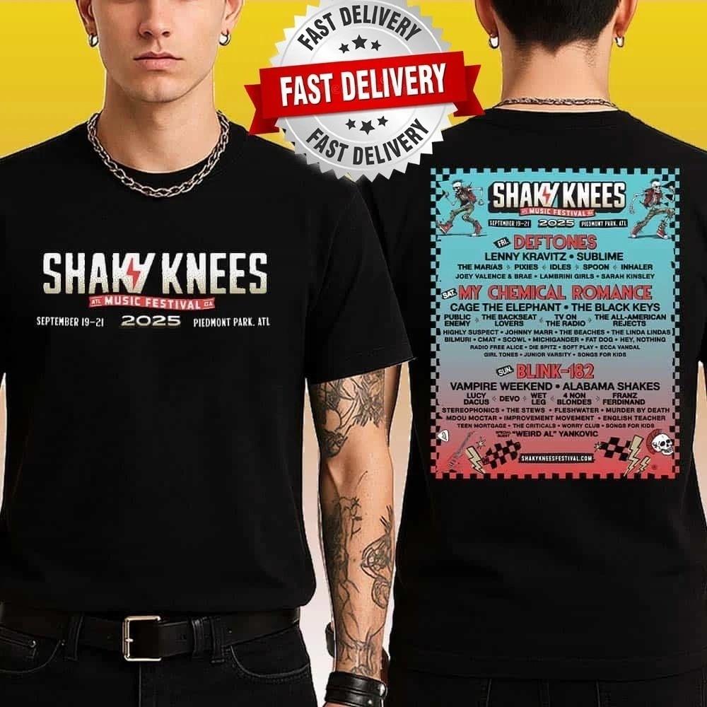 Shaky Knees Fest Music Festival 2025 For Atlanta GA On September Unisex Unisex T-Shirt M