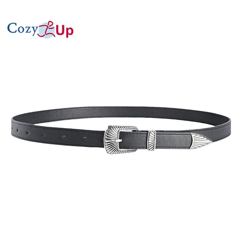 Belt Fashion Retro Silver Buckle Decorative Jeans Simple and Versatile Ladies Belt