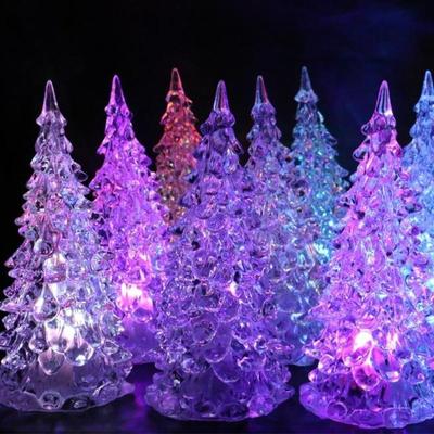 Vánoční stromeček barevné měnící se LED stolní stolní lampa se sedmi barvami romantickými (velikost: 12 cm X 5.