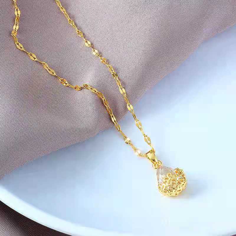 Jewelry Feng Shui Drop Necklace Qixi Festival Valentine'S Day Gift Girlfriend Collarbone Chain Network