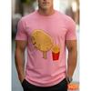 Funny Potato French Fries Graphic T Shirts For Men Fashion Summer Short Sleeve 3D Printed T-shirts Casual Oversized Kids Tees