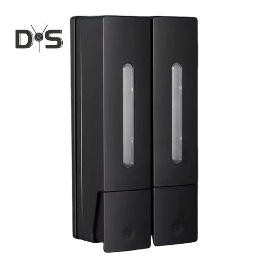 Seifenspender mit 3 Kammern zur Wandmontage, 400 ml x 3, Shampoo-Spender ohne Bohren, Waschspender mit Sichtfenster