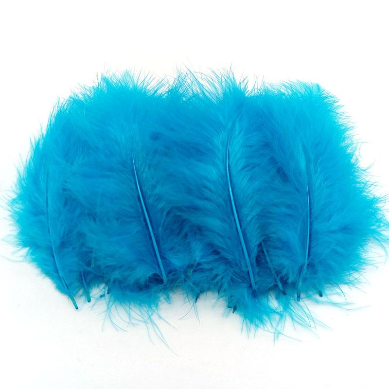 20Pcs Turkey Marabou Feathers Plumes DIY Creative Leisure Decoration Wedding Carnival Handicrafts Accessories Fly Tying Material
