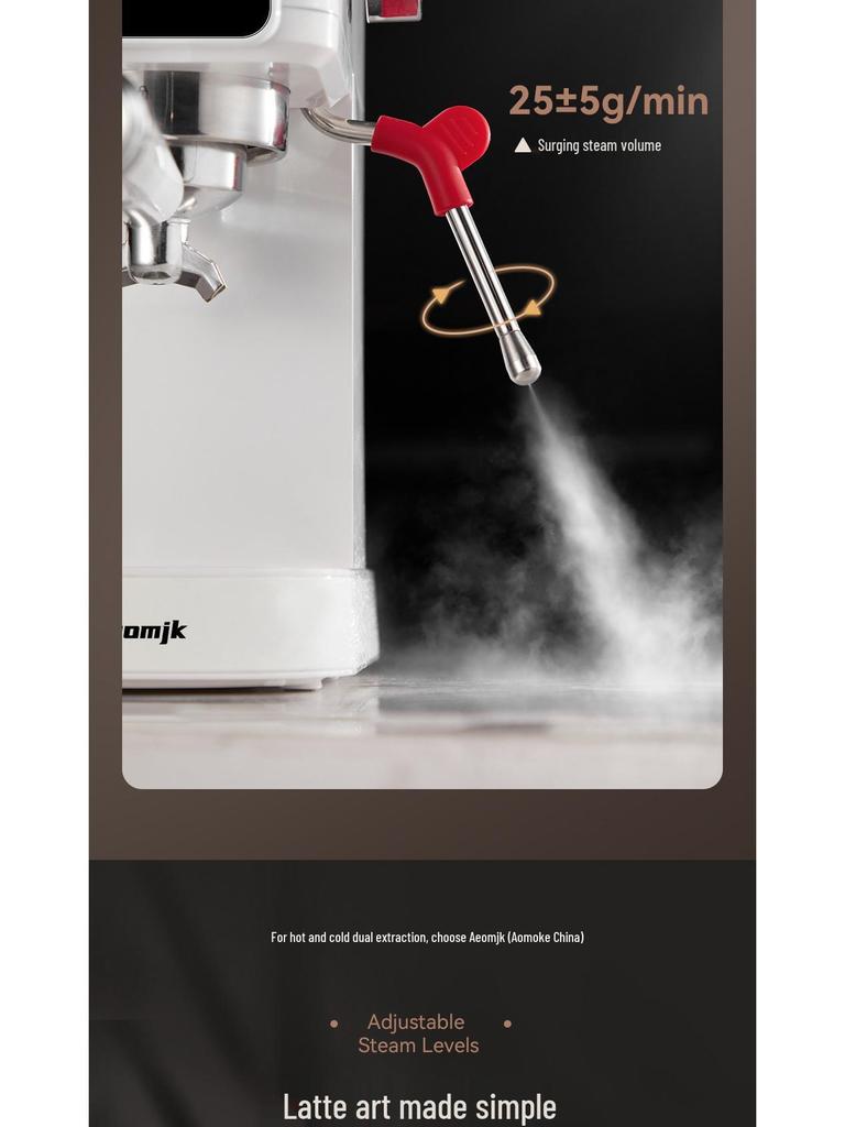 Compact Semi-Automatic Espresso Machine with Milk Frother for Hot & Cold Beverages