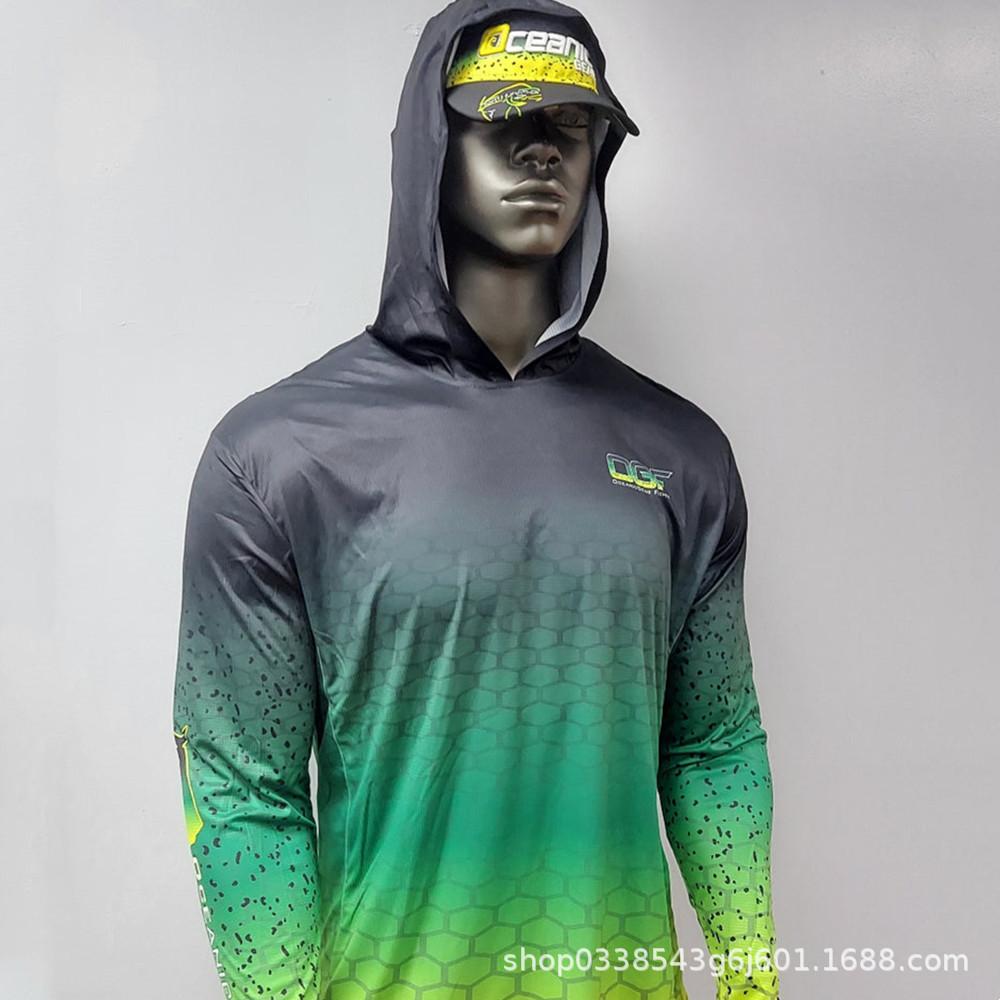 Long Sleeve Sunscreen Suit Hooded Mask Fishing Suit Luya Fishing Suit