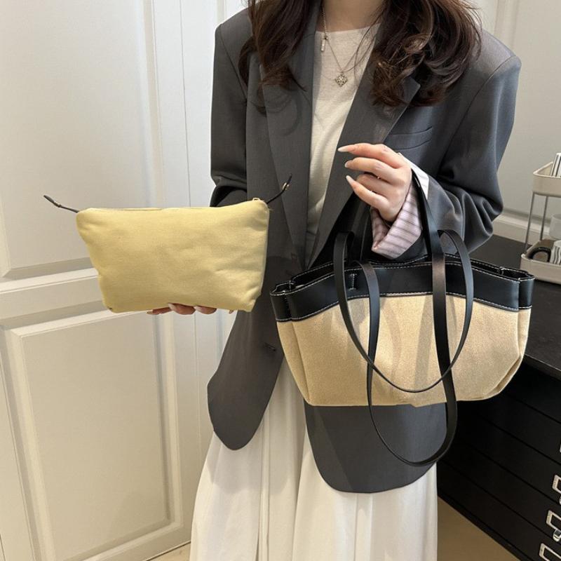 Luxury Handbags Fashiable High-end Simple Frosted Suede Women's Shoulder Bag Coffee-colored Mother-and-child Bag Zipper Wallet