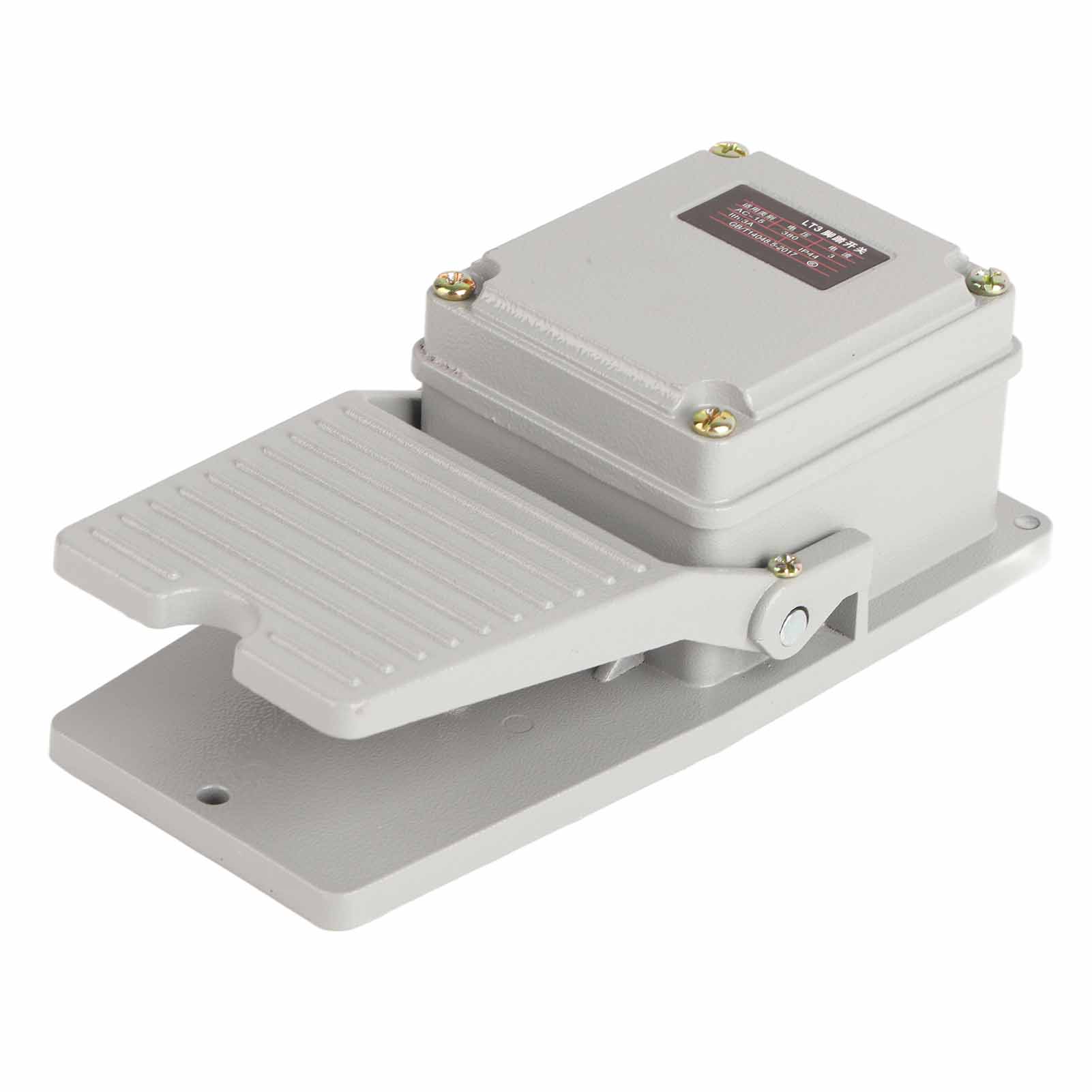 

Foot Switch Nonslip Aluminum Shell Momentary Pedal Silver Contacts LT3