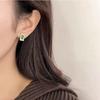 Women Heart Love Square Geometric Earrings Korean Style Earrings Mahjong Earrings Female Ear studs