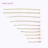 50pcs/Lot Brass Ball Head/Flat Head/Eye Head Pins Supplies For Jewelry 18K Gold Plated Pins DIY Beading Accessories Wholesale