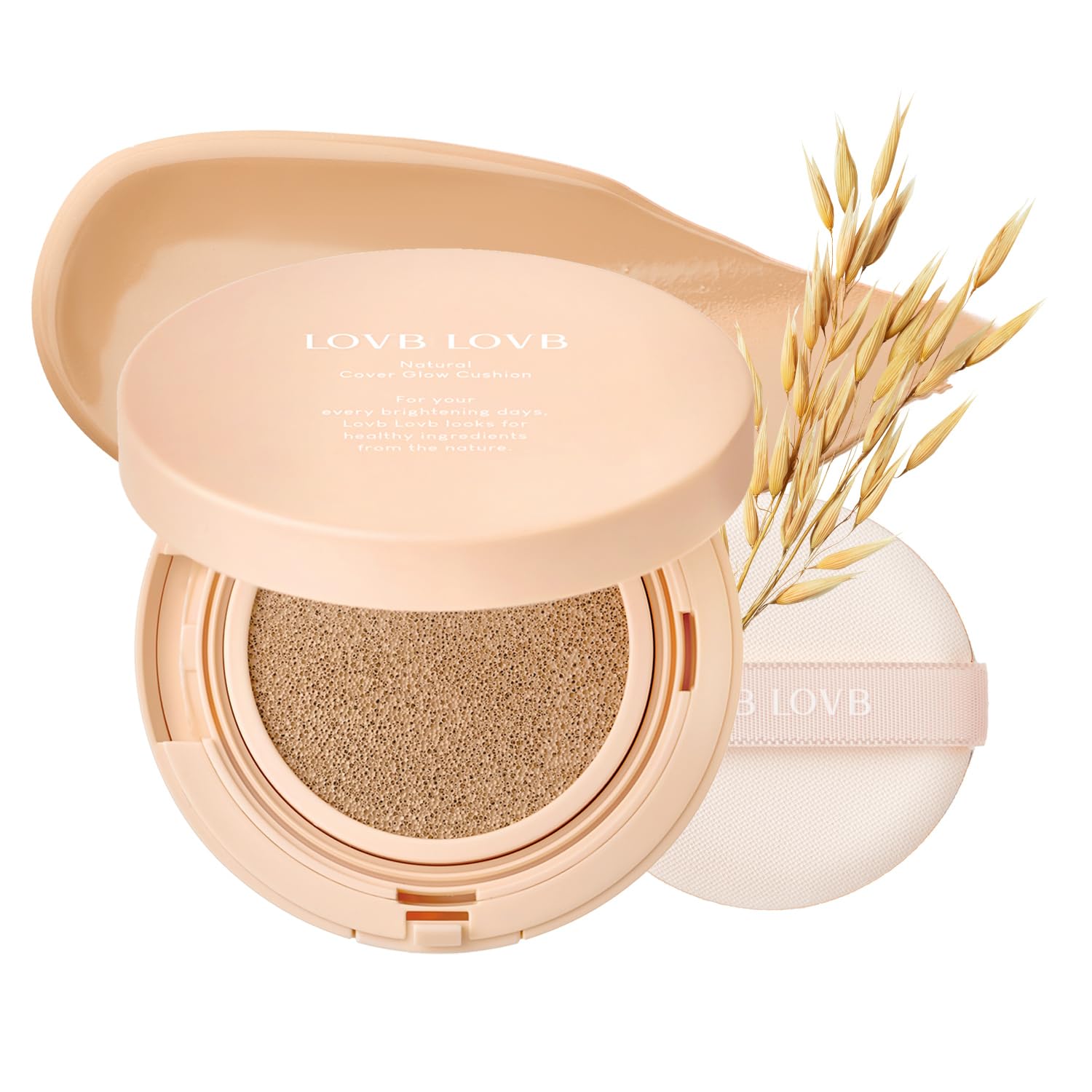 

LOVB Natural Cover Glow Cushion Корейский сияющий LNCG 12г Натуральная основа, Косметика, Плотное покрытие, Увлажняющий, Кожа, Кушон, (x1) (23Н