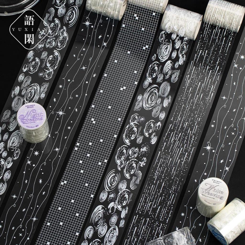 Yu Xian Dream Edge PET Tape: Journal Decoration & Collage Base - 4 Styles