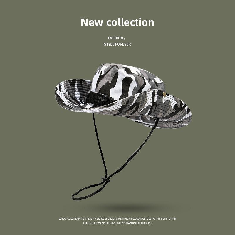 Bucket hat outdoor men's hat summer thin anti-ultraviolet women's sunshade quick-drying sunscreen breathable mountaineering hat