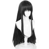 Homura Akemi Anime Wig - Long Straight Black Hair, Easy-to-Manage Buckle Net