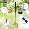 Double Shepherd Hooks 80-176cm Adjustable Outdoor Plant Hook Inserting Garden Decor Lawn Solar Lights Bird Feeders Hook