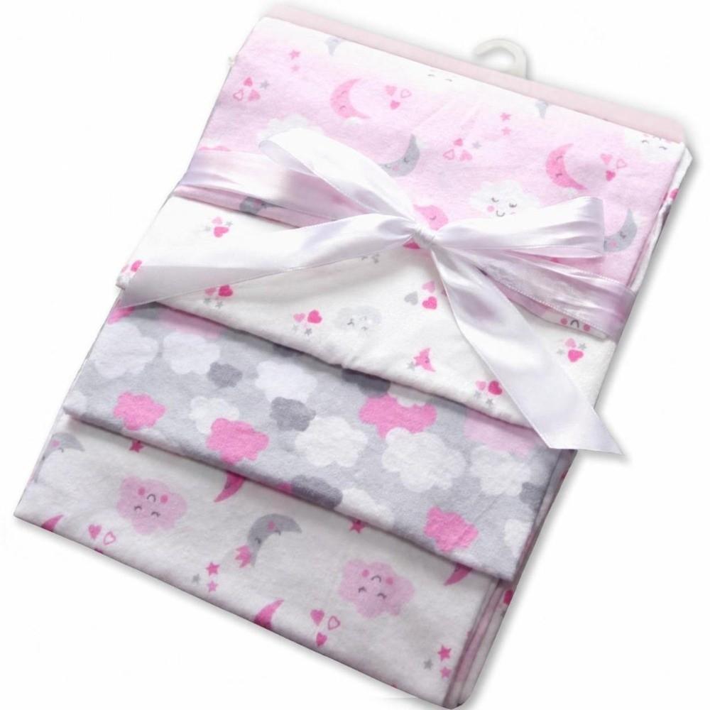 4Pcs Pack 76x76cm Receiving Baby Blanket Super Soft Baby Bedsheet Blanket  DIY Quilting Sewing